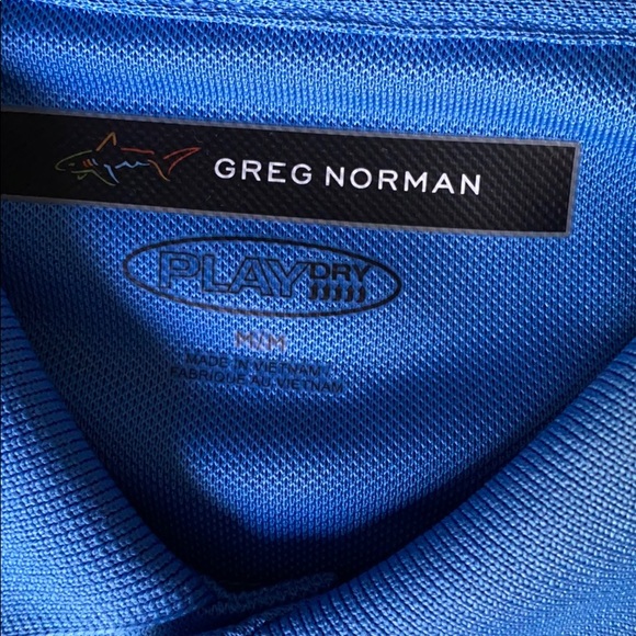 Men’s light blue golf shirt - Picture 3 of 3